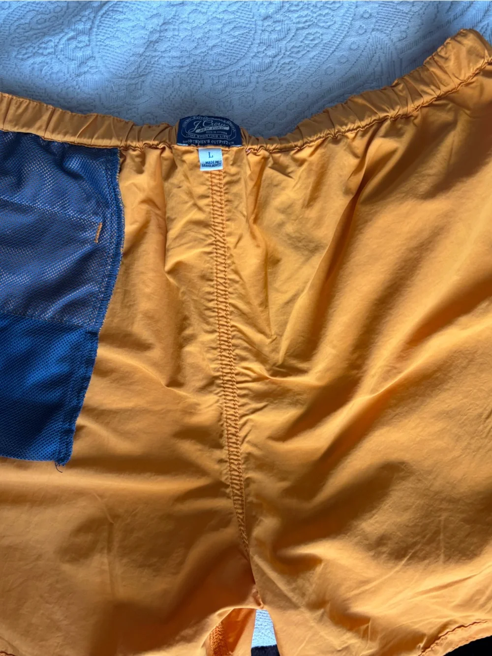 J. Crew Men's 6” Hiking Shorts - Orange with Black Belt